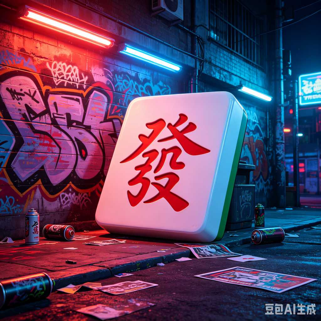 stylish text mahjong set